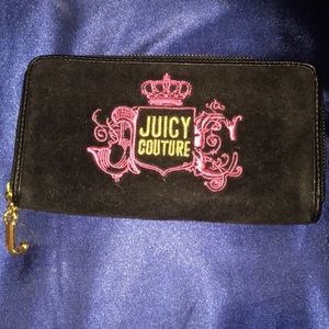 black/pink juicy couture wallet